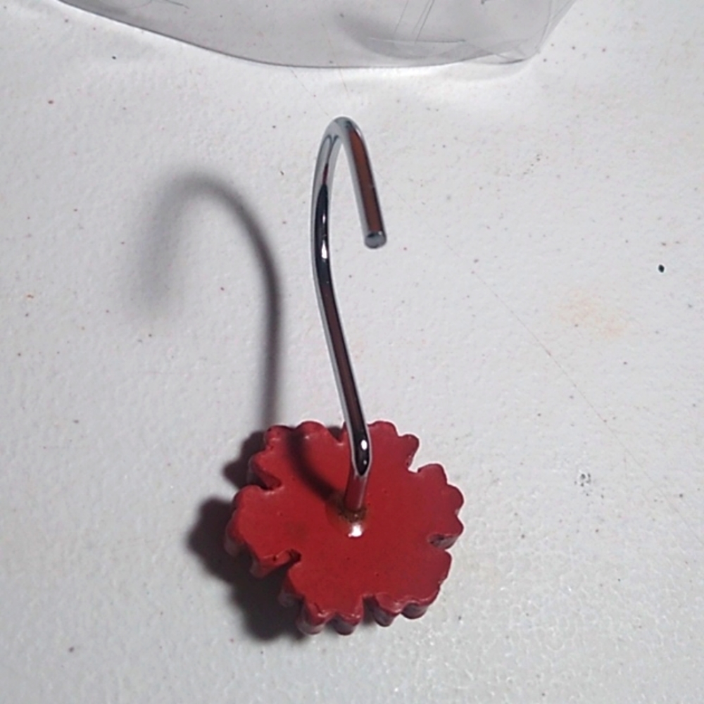 🖐🏽 Pack of 12 Flower shower curtain hooks - Picture 4 of 4